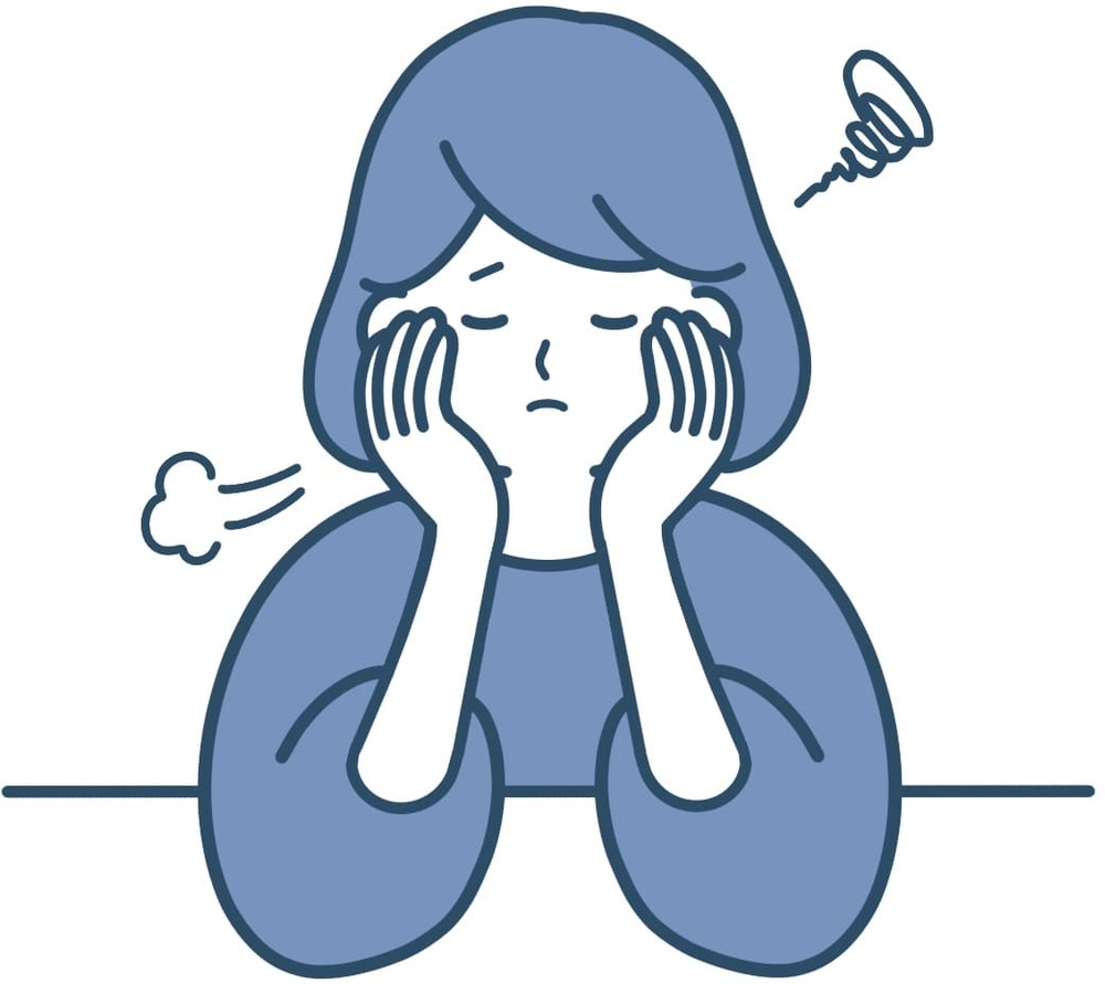 疲れている女性　イラスト
