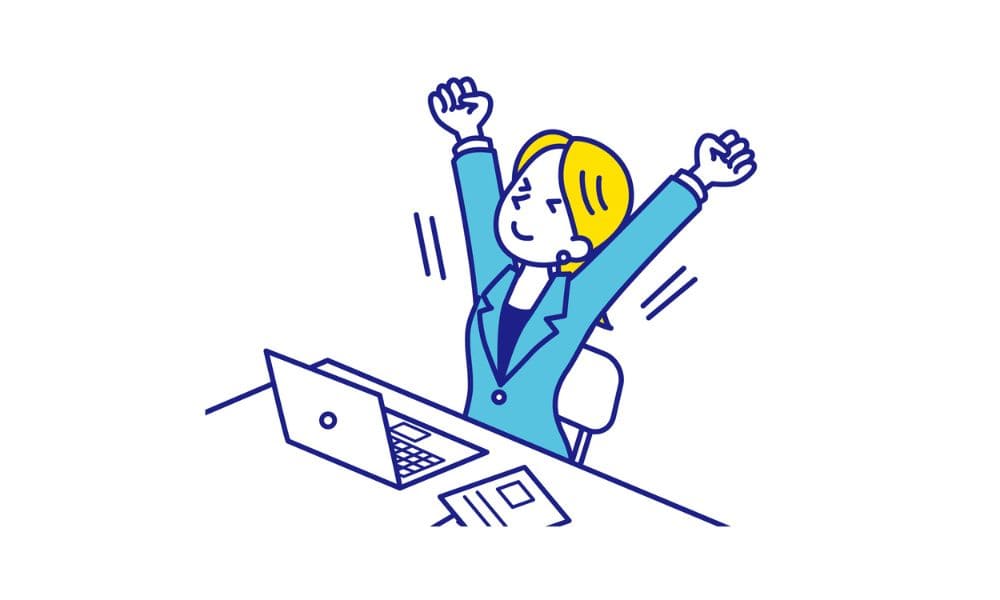 伸びをする女性 イラスト